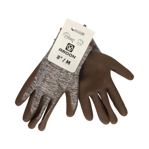Rękawice powlekane Nature Touch brązowe 8 Ardon (2)