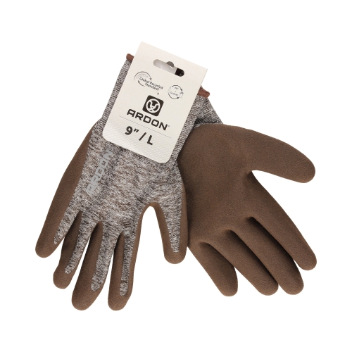 Rękawice powlekane Nature Touch brązowe 9 Ardon (2)