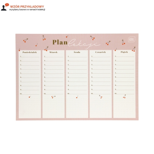 Plan lekcji Girls A4 B&B - mix wzorów dziewczęcych