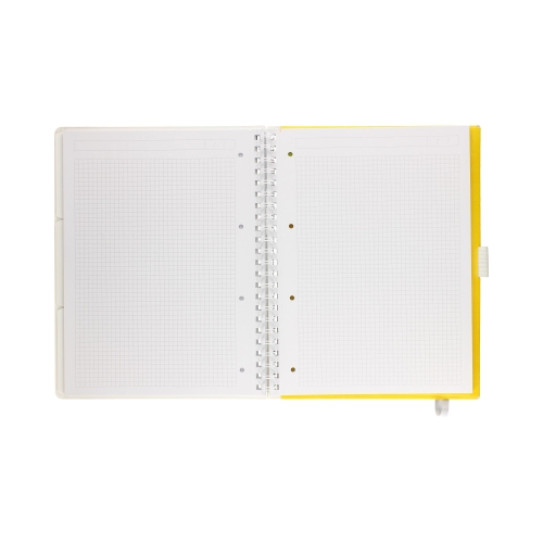 Kołonotatnik A4/80 kratka żółty Wow BeMobile Leitz