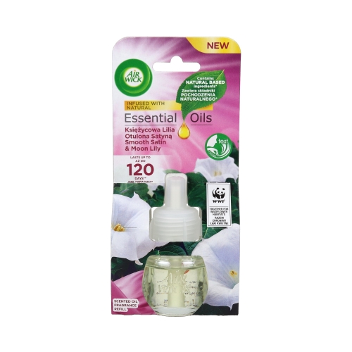 Odświeżacz powietrza elektryczny zapas Księżycowa Lilia Otulona Satyną AirWick