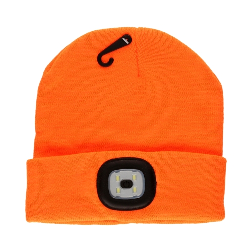 Czapka zimowa pomarańczowa z latarką Led Ardon Hi-Vis
