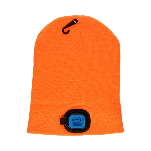 Czapka zimowa pomarańczowa z latarką Led Ardon Hi-Vis
