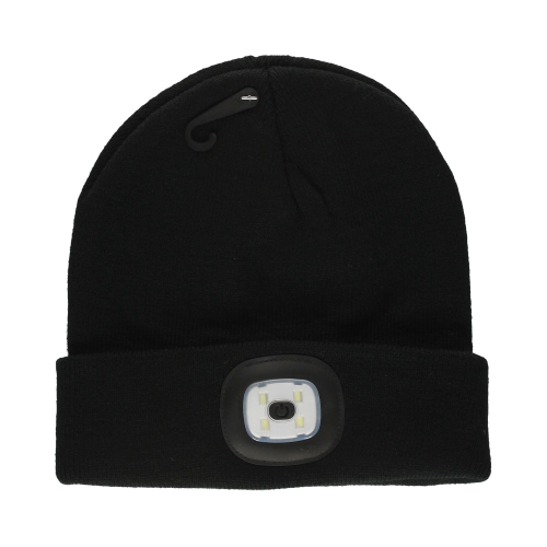 Czapka zimowa czarna z latarką Led Ardon Hi-Vis