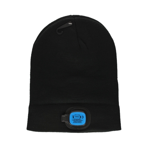 Czapka zimowa czarna z latarką Led Ardon Hi-Vis