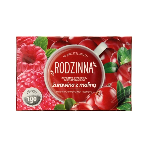 Herbata ekspresowa żurawina/malina Rodzinna 100t