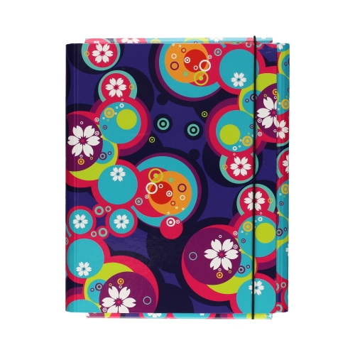 Teczka skrzydłowa gumka A4 40mm Bąbelki T0103