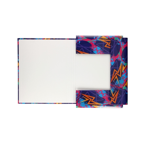 Teczka skrzydłowa gumka A4 40mm Zygzaki T0105