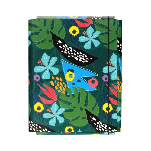 Teczka skrzydłowa gumka A4 40mm Dżungla T0104