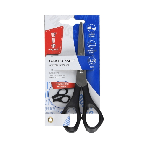 Nożyczki 13.75cm czarne Memobe