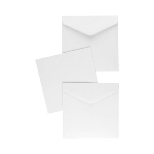 Koperty 160x160 gładkie białe 150g - 10 szt. w opak.