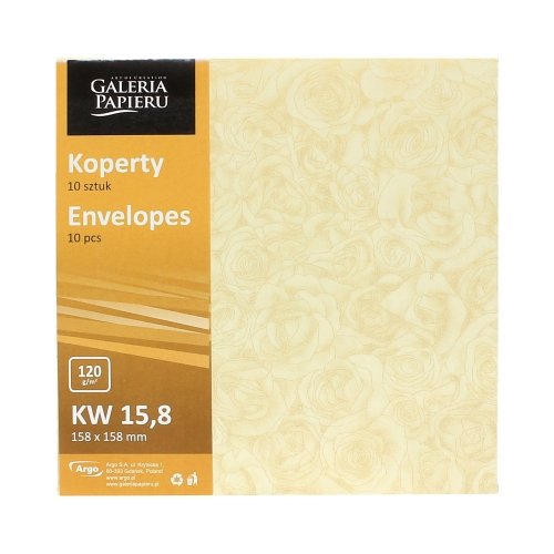 Koperty 158x158 kremowy Róże 120g (10)