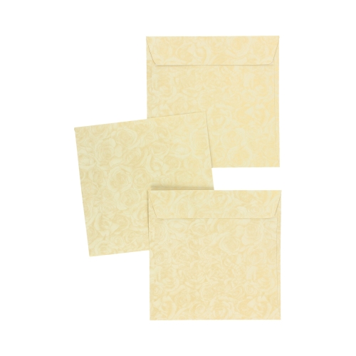 Koperty 158x158 kremowy Róże 120g (10)