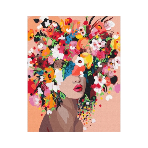 Zestaw do malowania farbami wg numerów Portret w kwiatach ASTRA 801022904