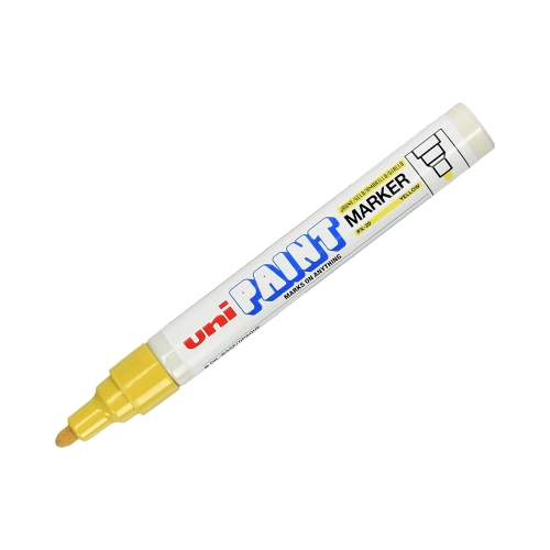 Marker olejowy 2.2-2.8mm żółty okrągły Uni PX20