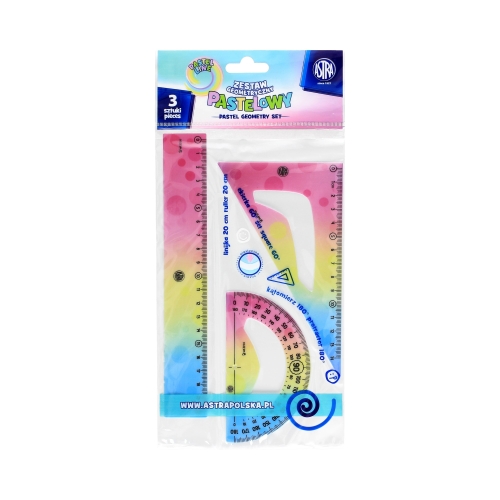 Zestaw geometryczny 3 elementy pastelowy Astra 424022001