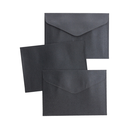 Koperty ozdobne C6 czarne Pearl 150g/m2 (10)