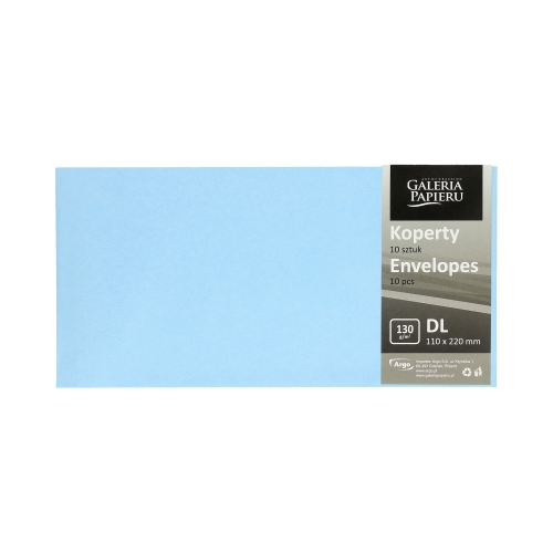 Koperty DL Gładki niebieski satynowy 130g (10)
