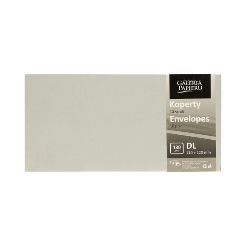Koperty DL gładkie jasnoszare satynowe 130g (10)