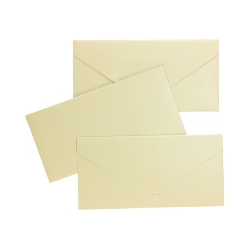 Koperty DL kremowe Pearl 220g - 5 szt. w opak.