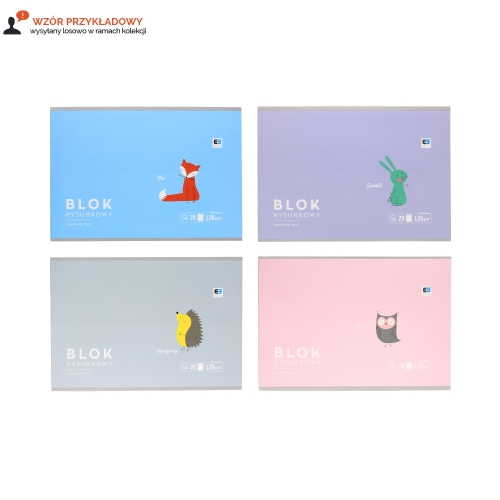 Blok rysunkowy A4/20 pastel BB Kids Interdruk 120g