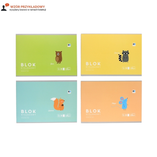 Blok rysunkowy A4/20 pastel BB Kids Interdruk 120g