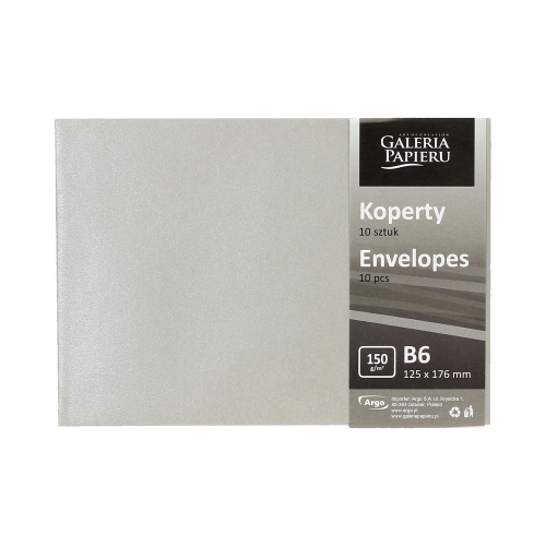 Koperty B6 Pearl srebrne 150g (10)
