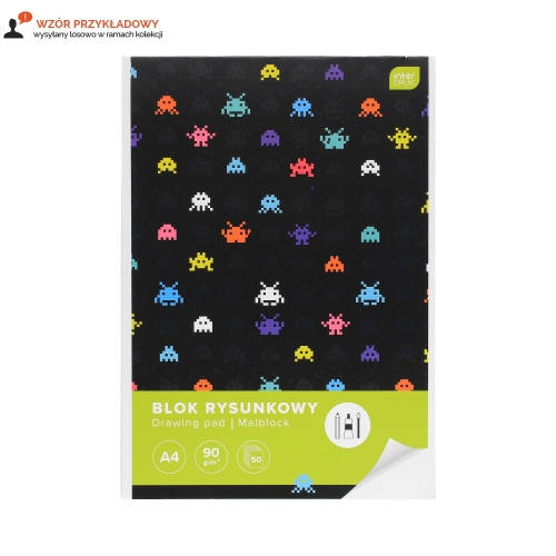 Blok rysunkowy A4/50 Game Over Interdruk 90g