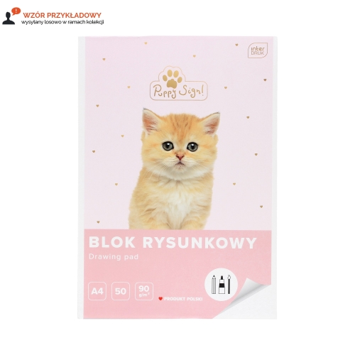 Blok rysunkowy A4/50 Puppy Sign Interdruk 90g