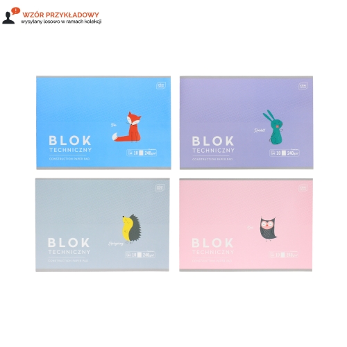 Blok techniczny A4/10 BB Kids pastel Interdruk 240g