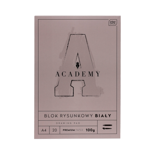 Blok rysunkowy A4/20 biały Academy Interdruk 100g