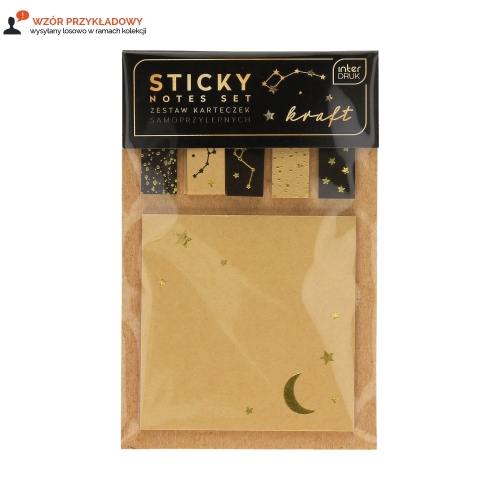 Karteczki samoprzylepne zestaw Kraft Interdruk