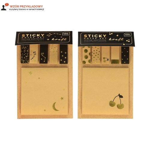 Karteczki samoprzylepne zestaw Kraft Interdruk