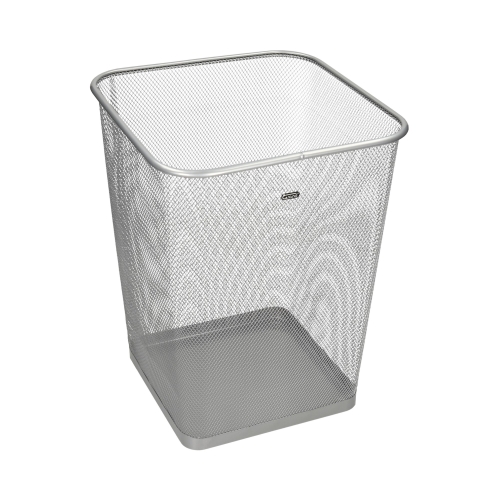 Kosz na śmieci 18l siatka srebrny kwadrat Grand GR017S