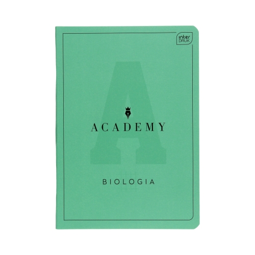 Zeszyt A5/60 kratka Academy Biologia Interdruk 90g