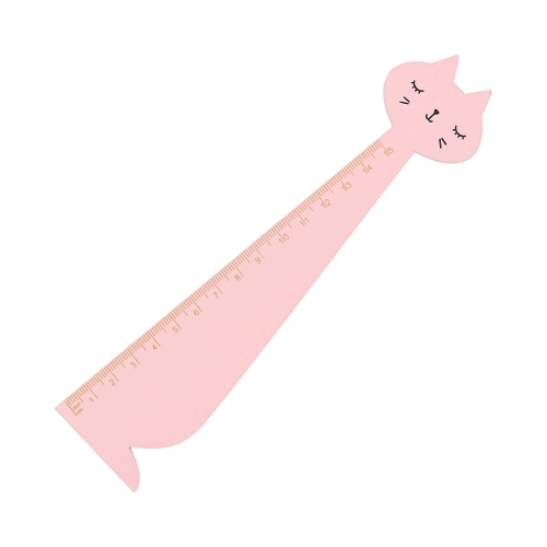 Linijka 15cm drewniana kot różowy Fiorello GR-F87