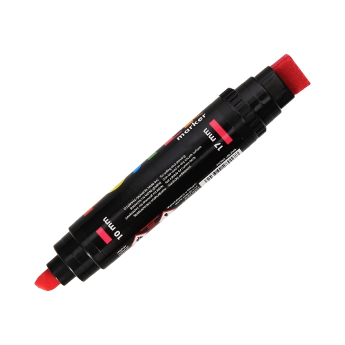Marker permanentny 10mm/17mm różowy dwustronny Poster GR1712