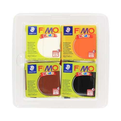 Modelina zestaw 4kostki 42g Zwierzaki FIMO