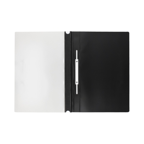Skoroszyt sztywny perforacja A4/PVC czarny Biurfol ST-02