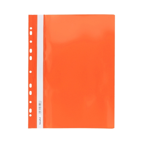 Skoroszyt sztywny perforacja A4/PVC pomarańczowy Biurfol ST-02