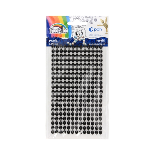 Perełki samoprzylepne czarne Fiorello GR-PS162-10