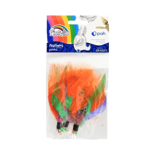 Piórka ozdobne 11-13cm nakrapiane Fiorello - 3szt.