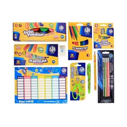 Zestaw szkolny wyprawka 19elementów L ASTRA 601121008