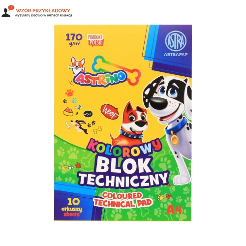 Blok techniczny A4/10 kolor 170g Astra 106021014