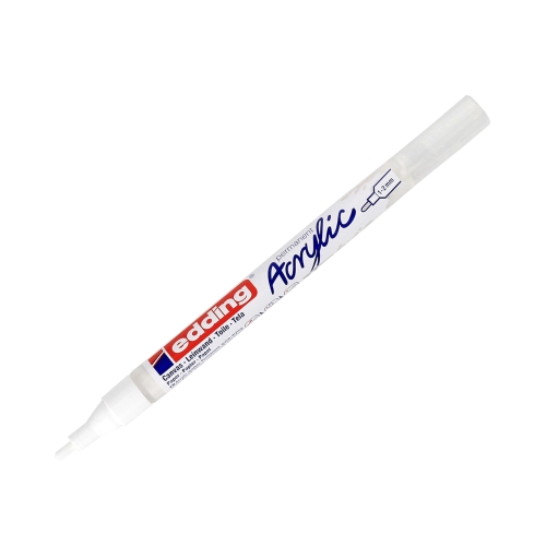 Marker akrylowy 1-2mm biały mat okrągły Edding 5300