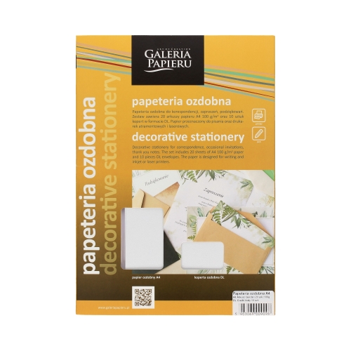 Papeteria A4 Garden/20 DL/10 Gładki srebrny