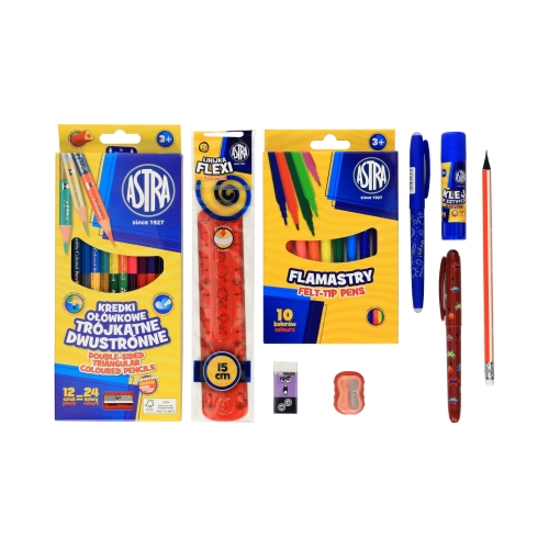 Wyposażenie piórnika dla chłopca ASTRA 602121004