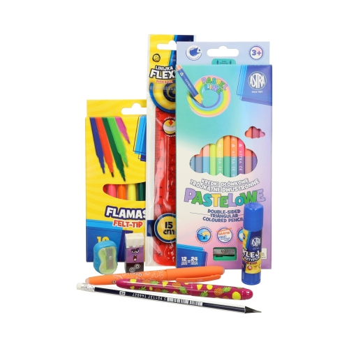 Wyposażenie piórnika dla dziewczynki ASTRA 602121003