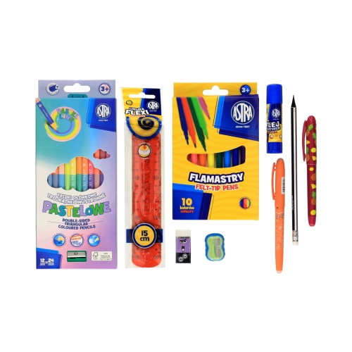 Wyposażenie piórnika dla dziewczynki ASTRA 602121003