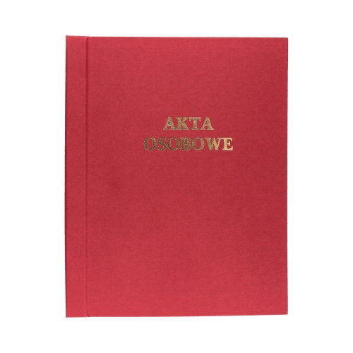 Teczka akta osobowe oklejana bordo niezadrukowana ABCDE